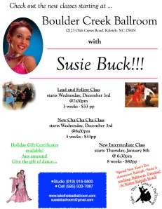New Lead and Follow Class and New American Cha Cha Cha Class starting Wednesday, December 3rd!