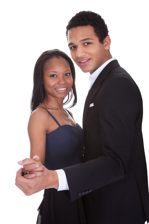 Afro-Am couple Ballroom pose